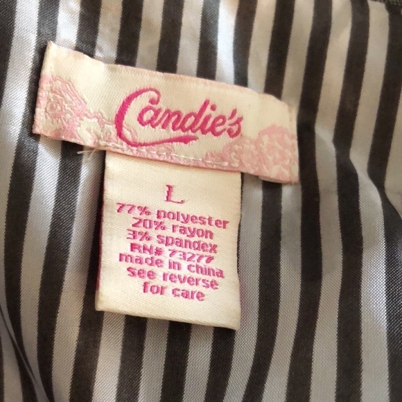 VINTAGE Candies NWT Dead Stock Gray with Black Decorative Top Stitching Blazer - Picture 12 of 14